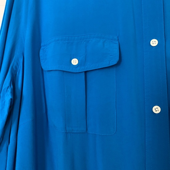 Lauren Ralph Lauren blue lightweight shirt dress Size 18W - Picture 9 of 16